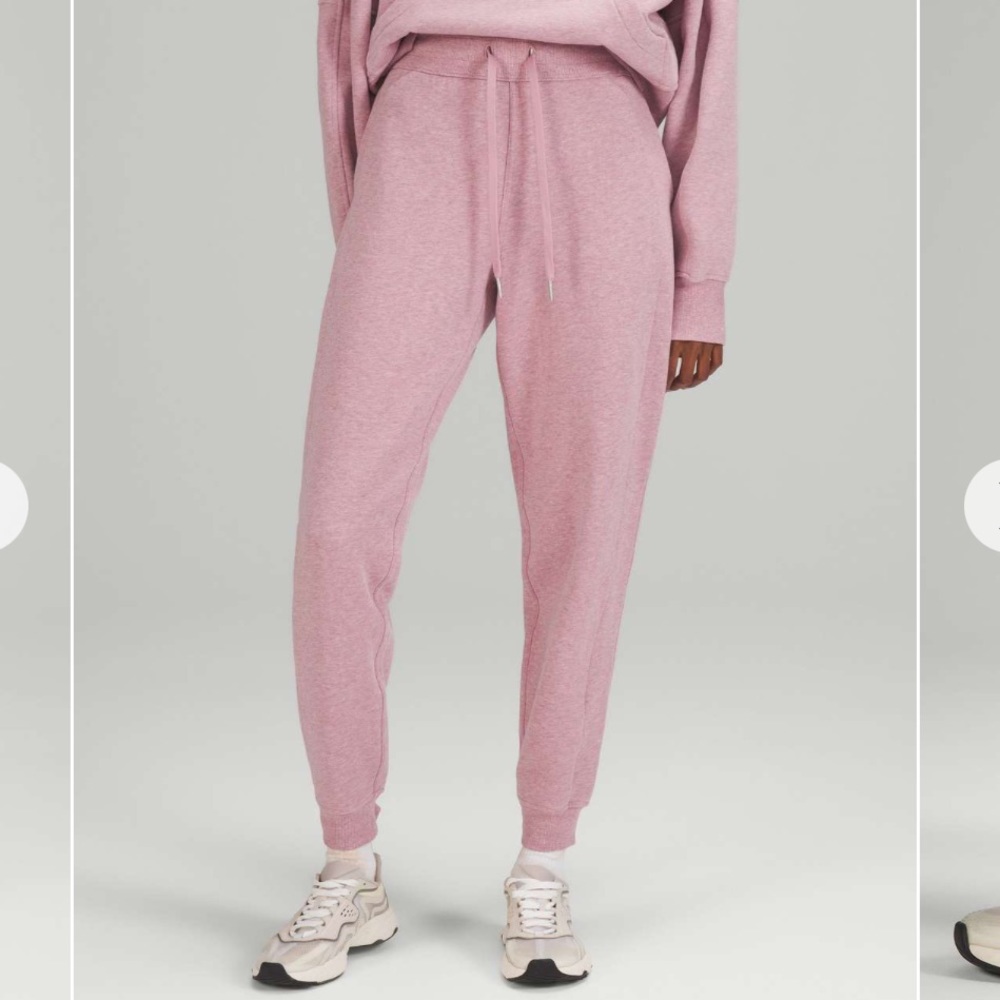 (2) Lululemon Scuba High-Rise Jogger Heathered Pink Taupe XS Extra Small